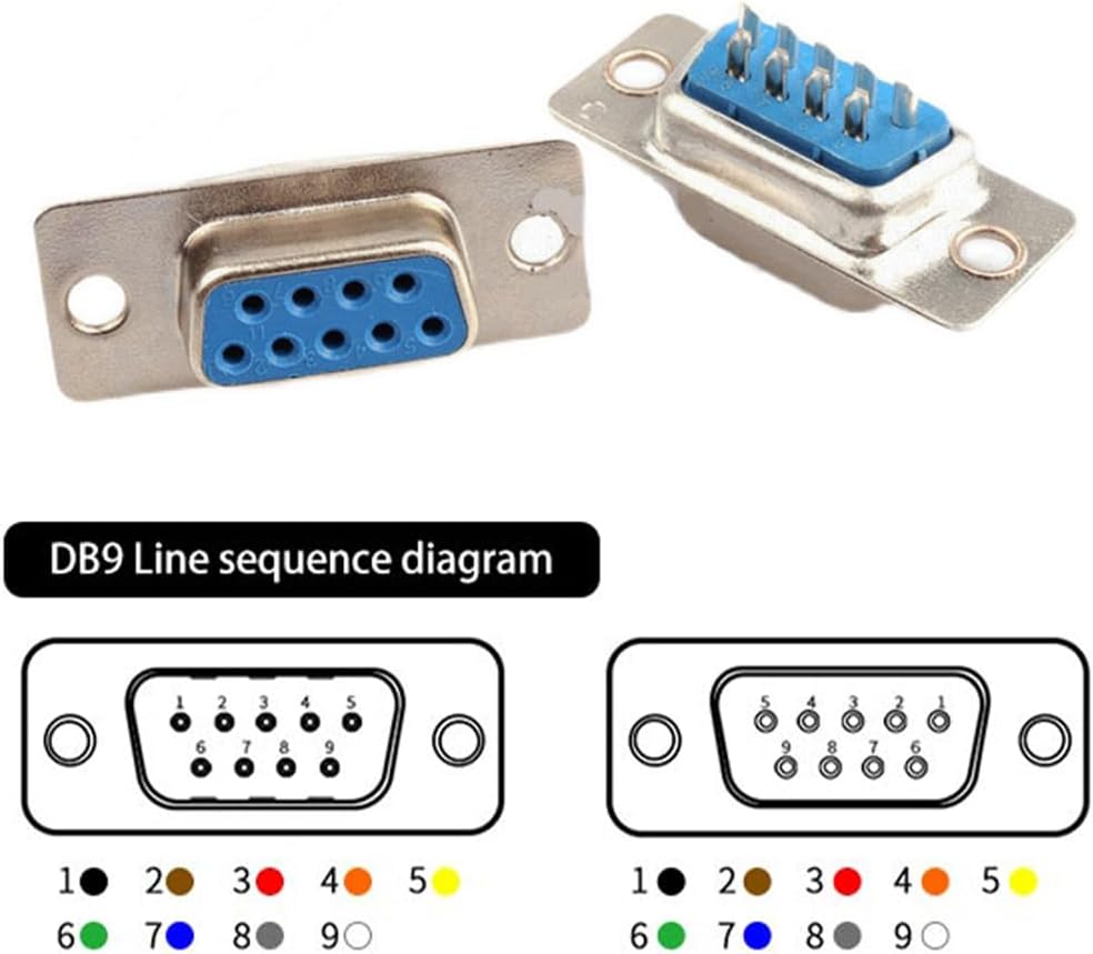 20PCS DB9 RS232 D-SUB Serial Solder Cup Connectors