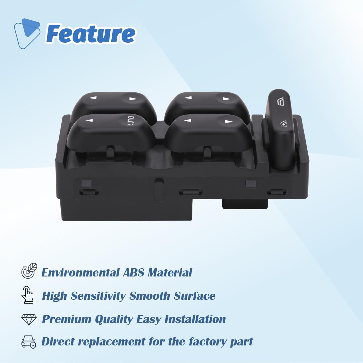 Power Window Switch Control Button Compatible with Ford F250 F350