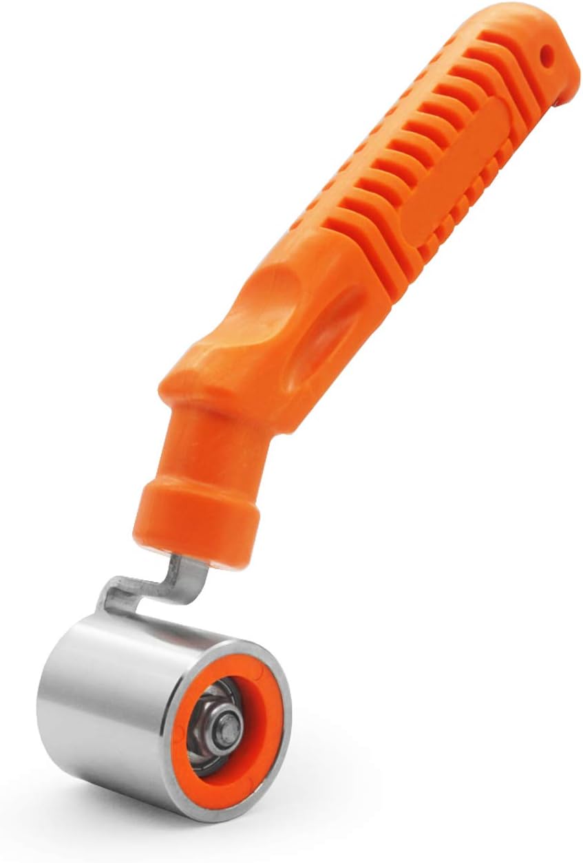 Wallpaper Roller Seam Roller Steel Hand Roller with Anti-Slip Handle, Ideal for Car Audio Sound Deadening