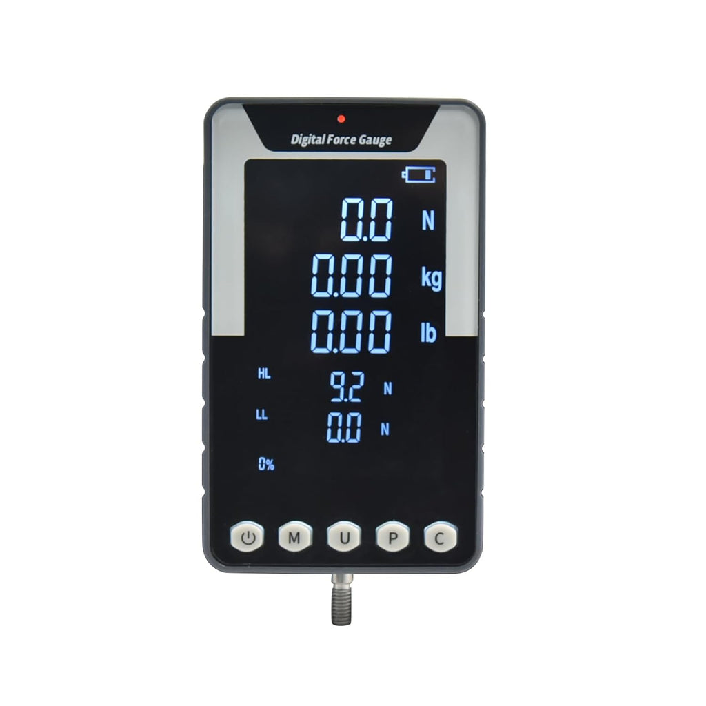 1000N/100Kg/220lb Digital Force Gauge, Large-Screen Push-Pull Meter with Data Output Function, 0.5% Accuracy