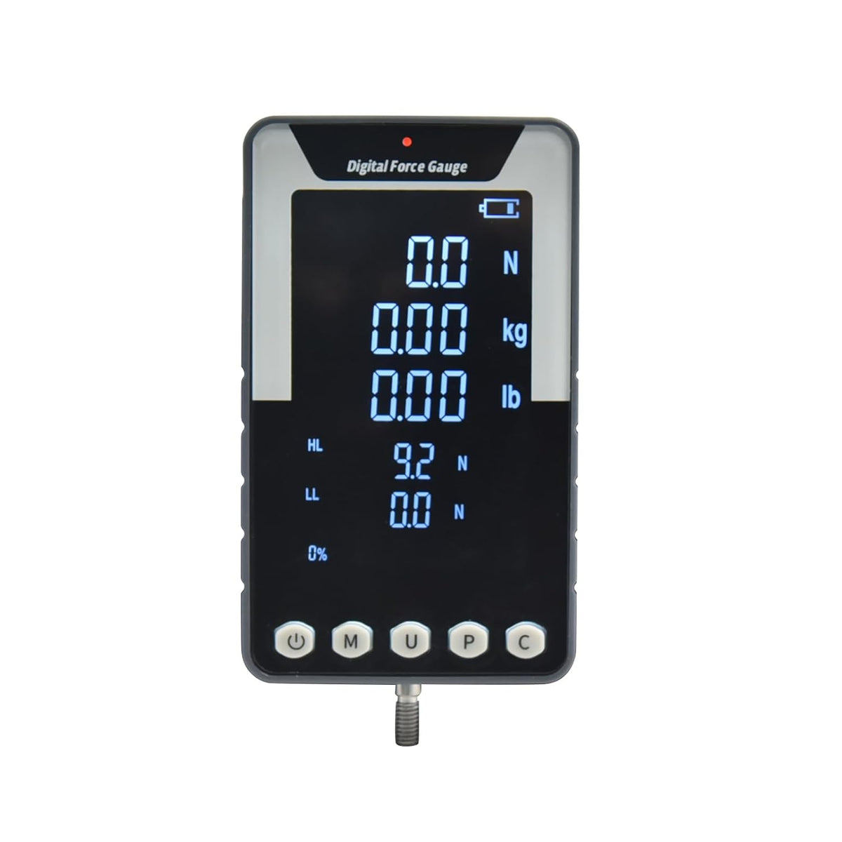1000N/100Kg/220lb Digital Force Gauge, Large-Screen Push-Pull Meter with Data Output Function, 0.5% Accuracy