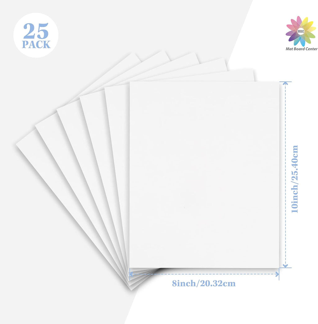 Mat Board Center 25 Pack 8x10 Corrugated Cardboard Sheets 1/8" Flat Pads