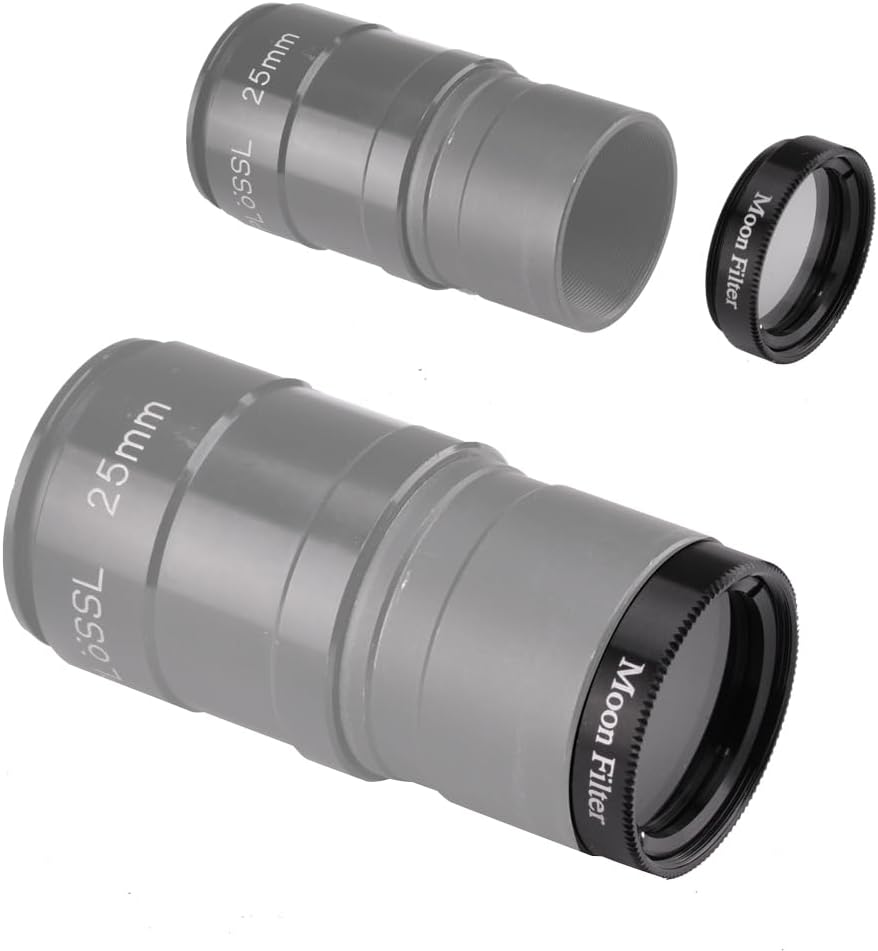 1.25-Inch Telescope Moon Filter for Eyepieces | Wide-angle viewing; multi-coated optics; sharp image