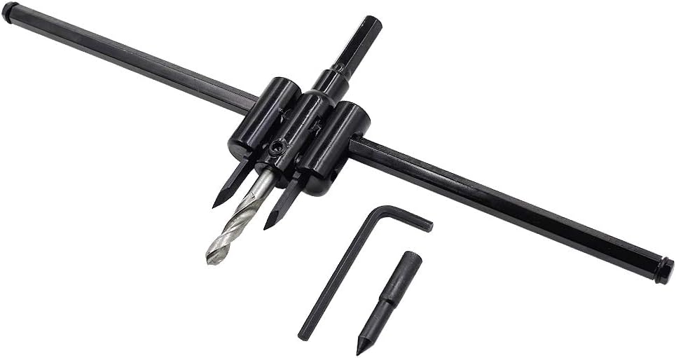 Luomorgo Adjustable Hole Saw Circle Cutter Drill Bit, 1 3/16" to 12"