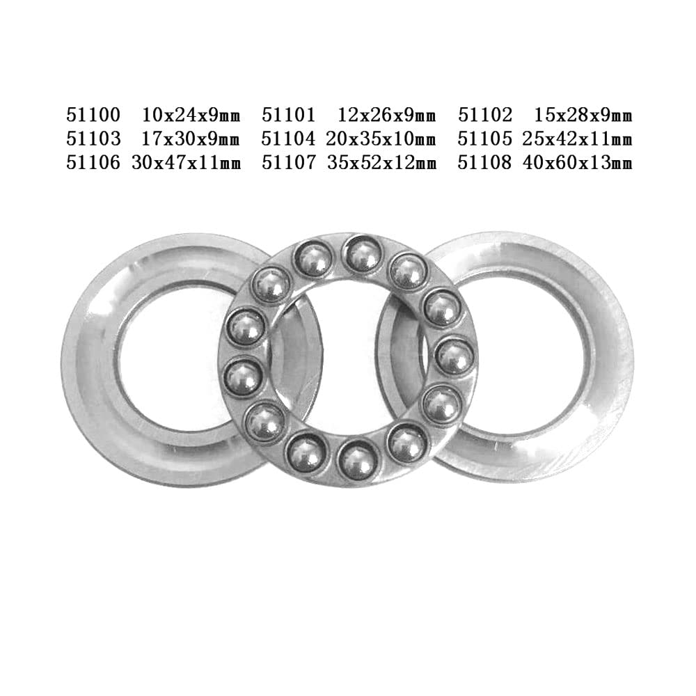 Axial Ball Plain Thrust Bearing,51108 40×60×13mm 1PCS
