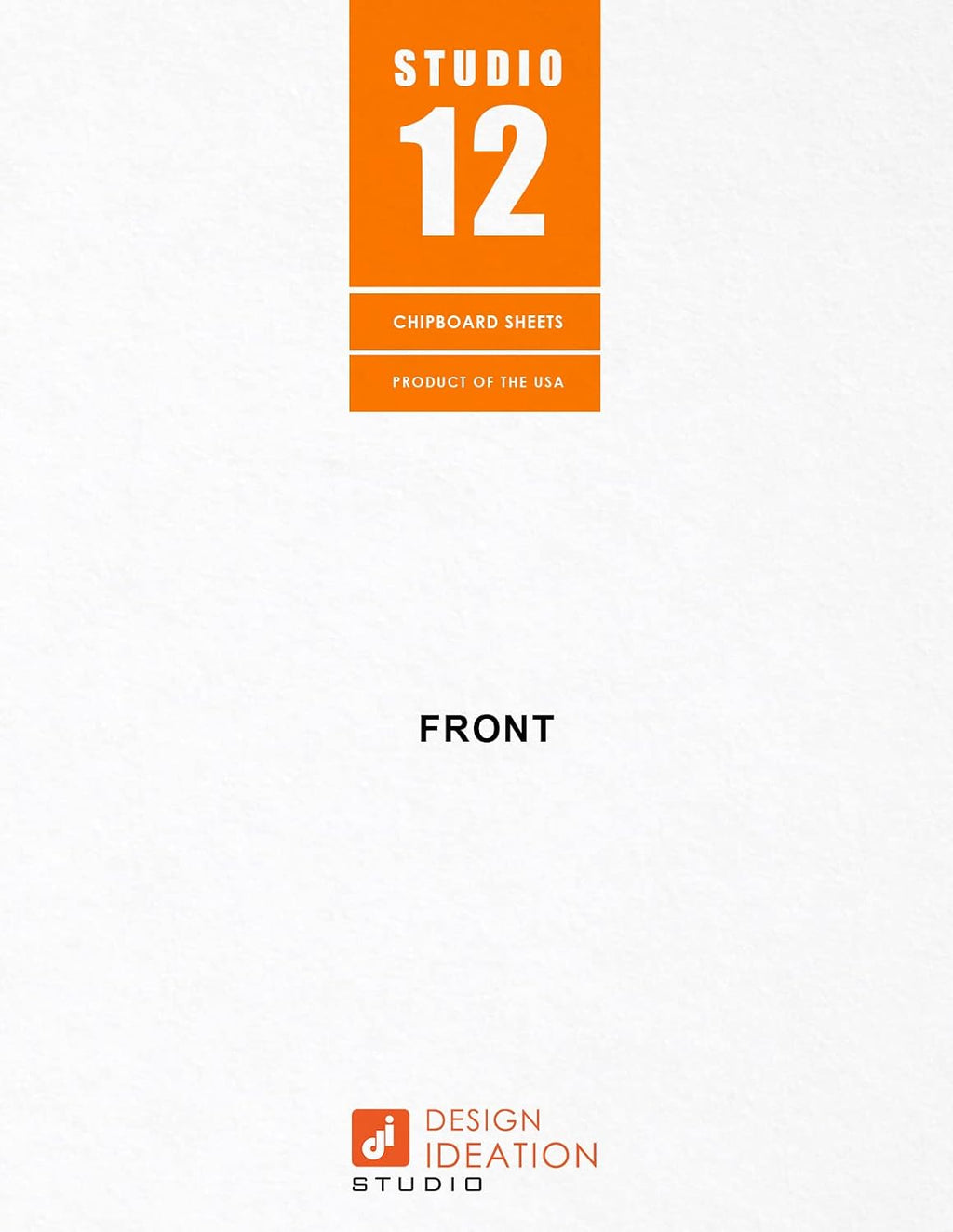 White Chipboard Sheets. STUDIO 12 Brand. (8.5" x 11") .022” Thickness. (12 Sheets)