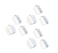 Door Spring Hinges, 2-3/4", Each Set Including 2 PCS Self Closing and 1 PC Adjustable Self Closing Door Hinge, White, 4 Sets, Made in Taiwan