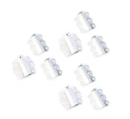 Door Spring Hinges, 2-3/4", Each Set Including 2 PCS Self Closing and 1 PC Adjustable Self Closing Door Hinge, White, 4 Sets, Made in Taiwan