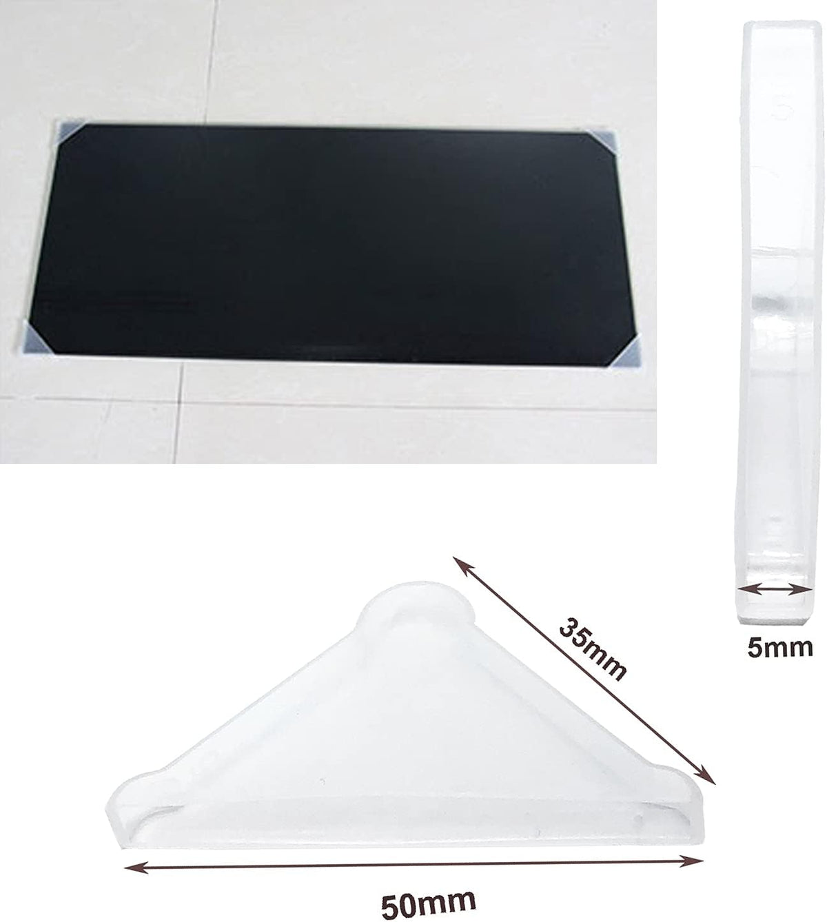 5mm Corner Protectors for Sharp Glass,Mirror,Ceramic Tile Triple Shape Corner Covers 20 pcs
