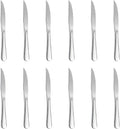 12-Piece Bright Silver Steak Knives Set, Stainless Steel