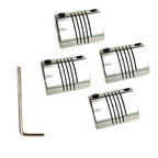 DEVMO 4pcs Flexible Coupling Coupler 5mm to 8mm Shaft Aluminum Casing with Hexagon Wrench for 3D Printer or CNC Machine