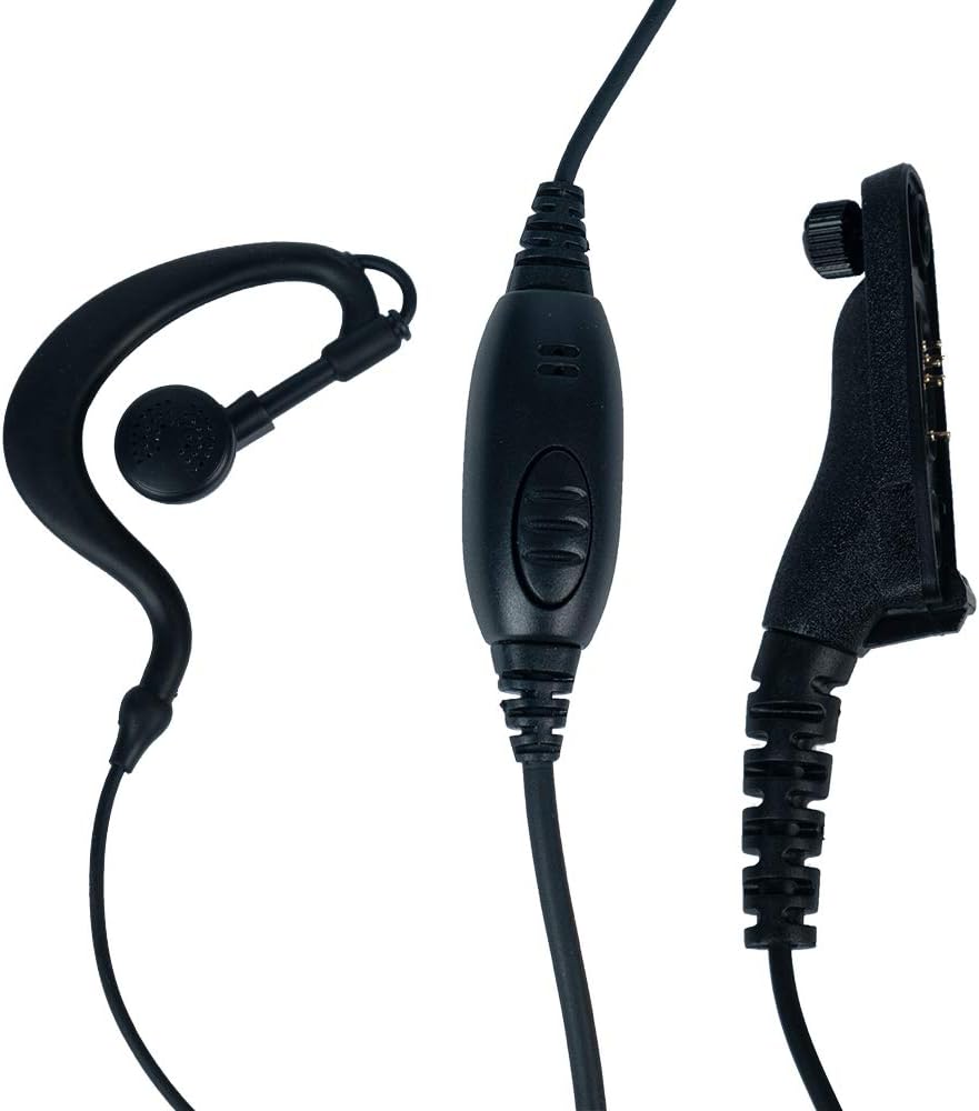 G-Shape Earpiece PTT Mic Compatible with XPR7550e APX6000 | Surveillance Headset, Covert, Comfort, Hands-Free