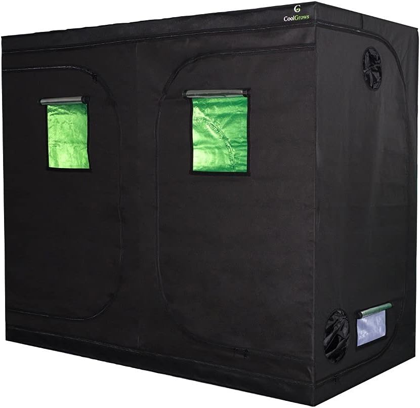 96"x48"x80" Mylar Hydroponic Grow Tent Grow Room with Obeservation Window and Removable Floor Tray for Indoor Plant