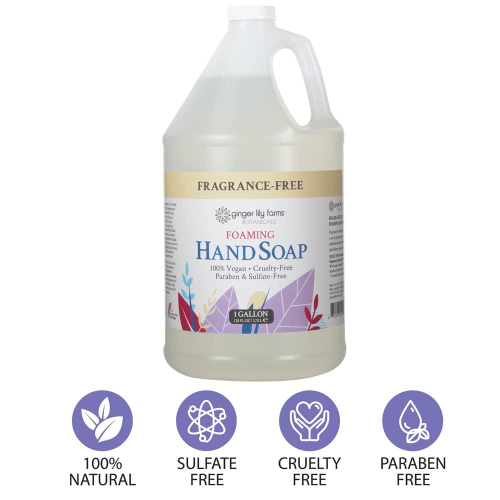 Botanicals Foaming Hand Soap, 128oz, Fragrance Free