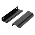 Matte Black Cabinet Handles Finger Edge Pulls 5 Inch CC 8 Pack