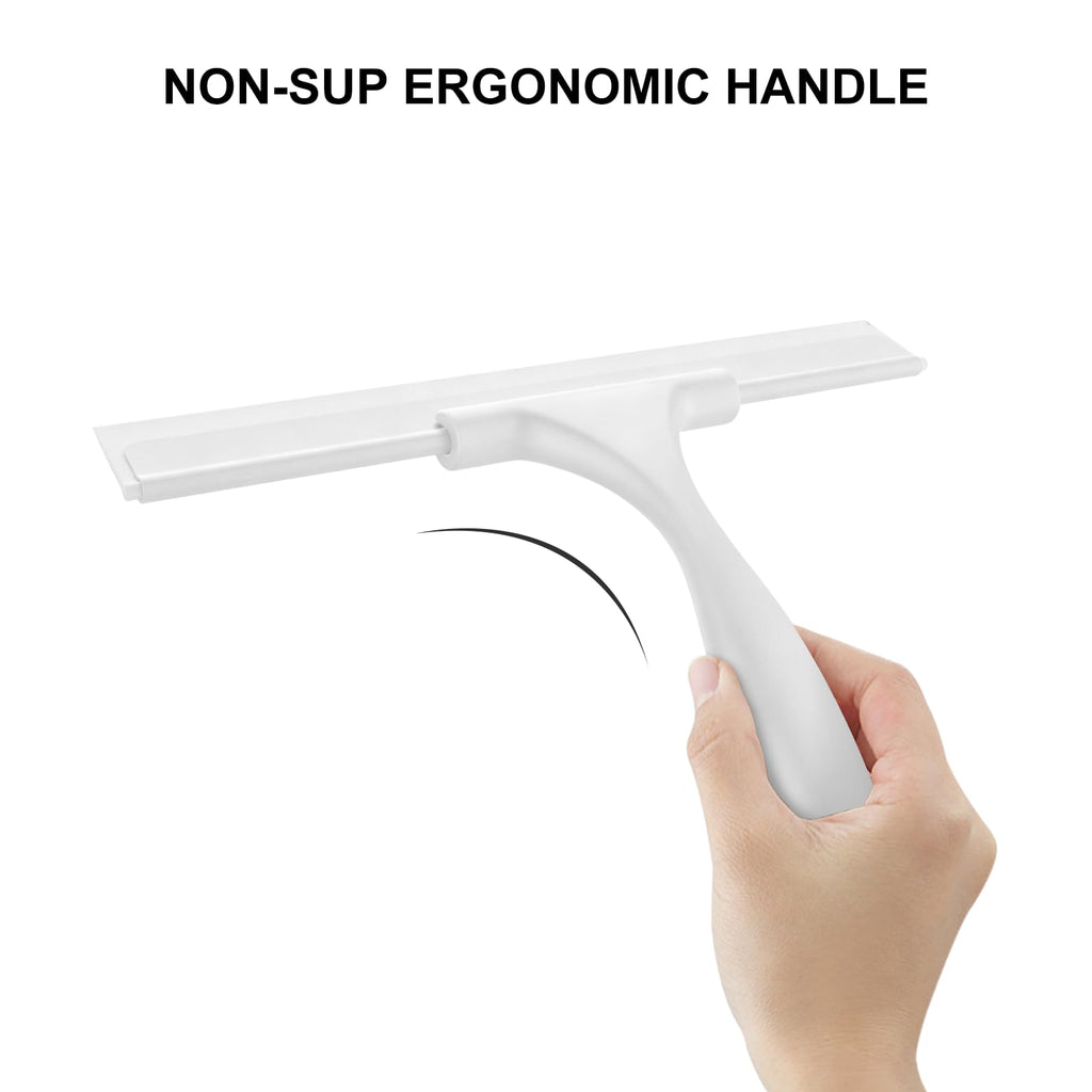 Squeegee for Shower Glass Door, 10 Inches, White