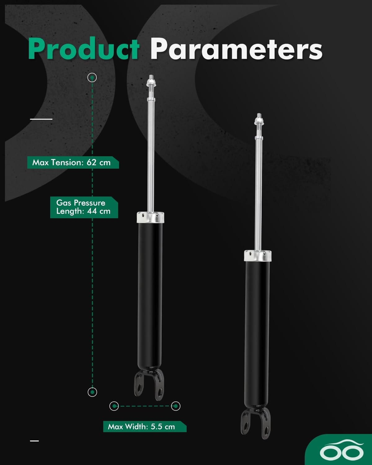 SCITOO Rear Shock Absorbers Fit for 2007-2010 for Hyundai Elantra Struts