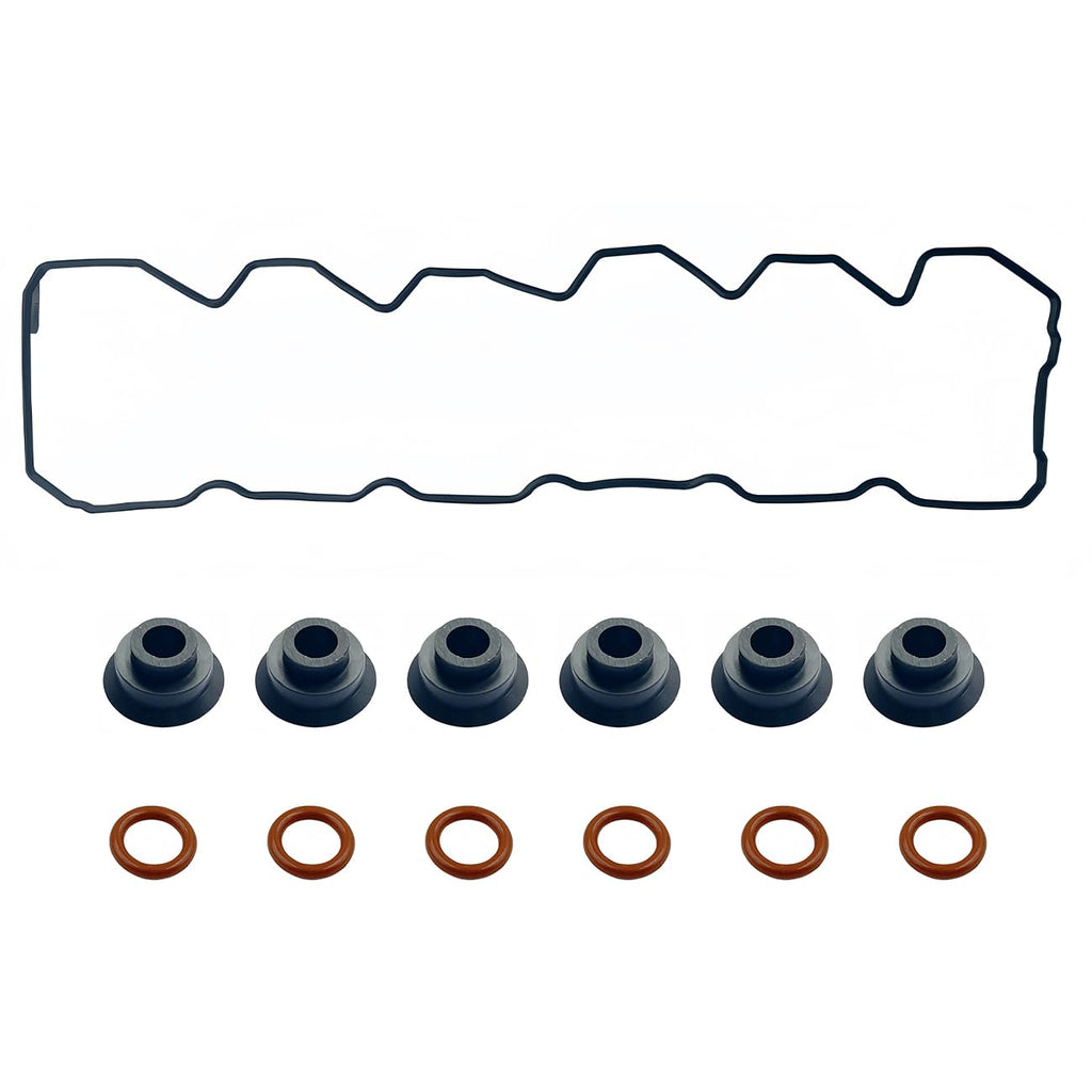 Upper Valve Cover & Lower Rocker Box Gaskets Kit Compatible with Dodge Ram 2003 2004 2005 2500 3500&2008 5.9L 2500 3500 Cummins ISB QSB