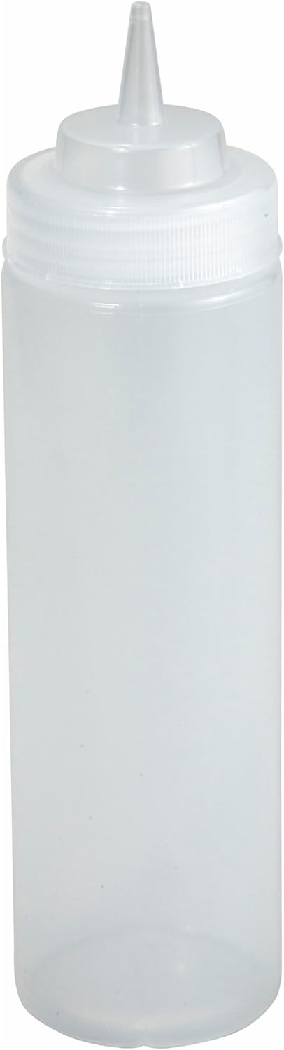16 oz Clear Plastic Squeeze Bottles Wide Mouth (Set of 6)