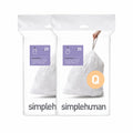 Code Q 40 Count, Dispenser Pack Custom Fit Liners, Drawstring Trash Bags, 50-65 Liter / 13-17 Gallon, White