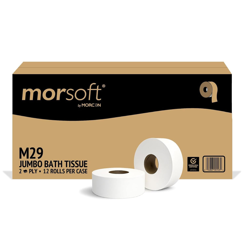 Universal Jumbo Roll Toilet Paper, White, 2-Ply, 625 Ft, 12 Rolls