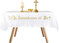 in Remembrance of Me Altar Frontal Holy Communion Table Cloth Cover 88.2x52in,Communion Table Cloths for Church and