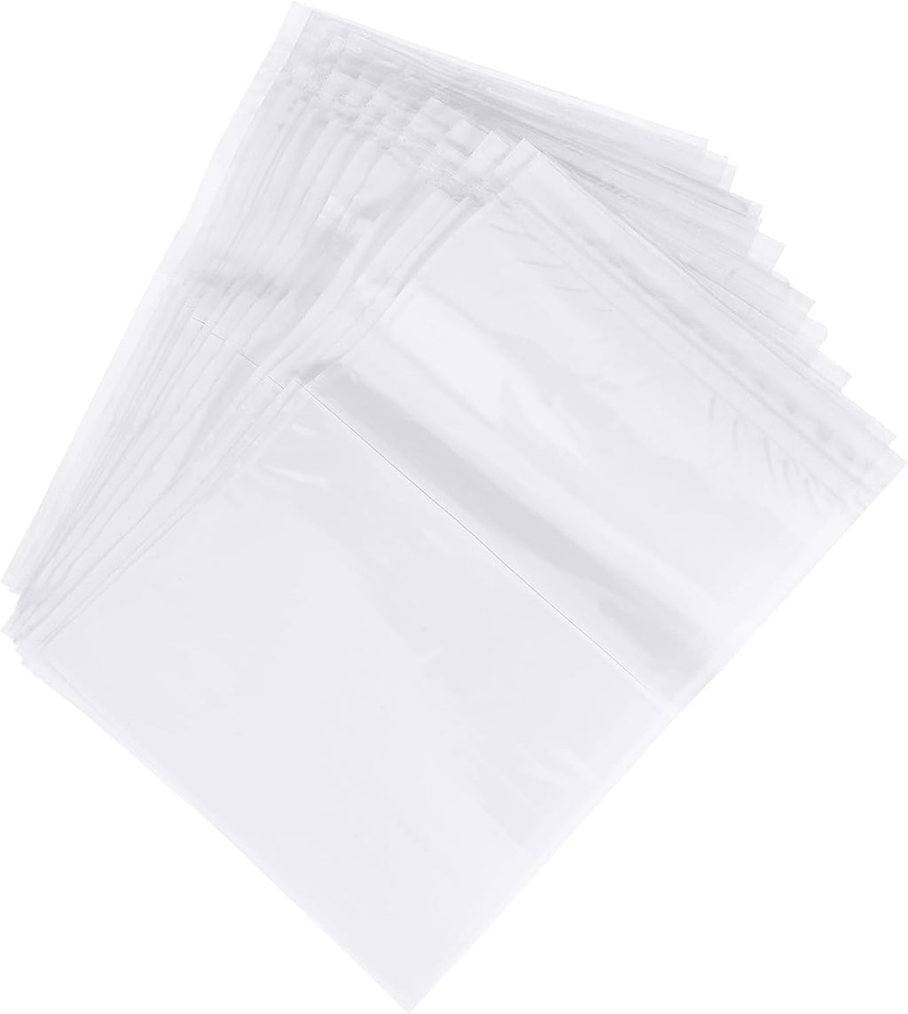 7x10.5" Clear Packing List Envelope, 100 Pack Plastic Waterproof Enclosed Self-Adhesive Side Loading Mailing Invoice