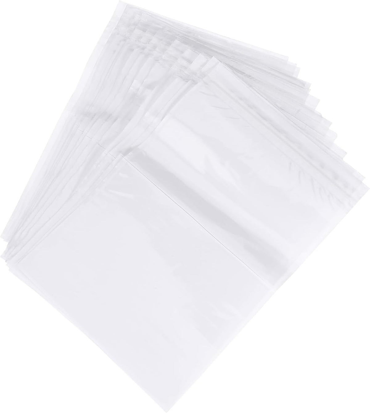 7x10.5" Clear Packing List Envelope, 100 Pack Plastic Waterproof Enclosed Self-Adhesive Side Loading Mailing Invoice