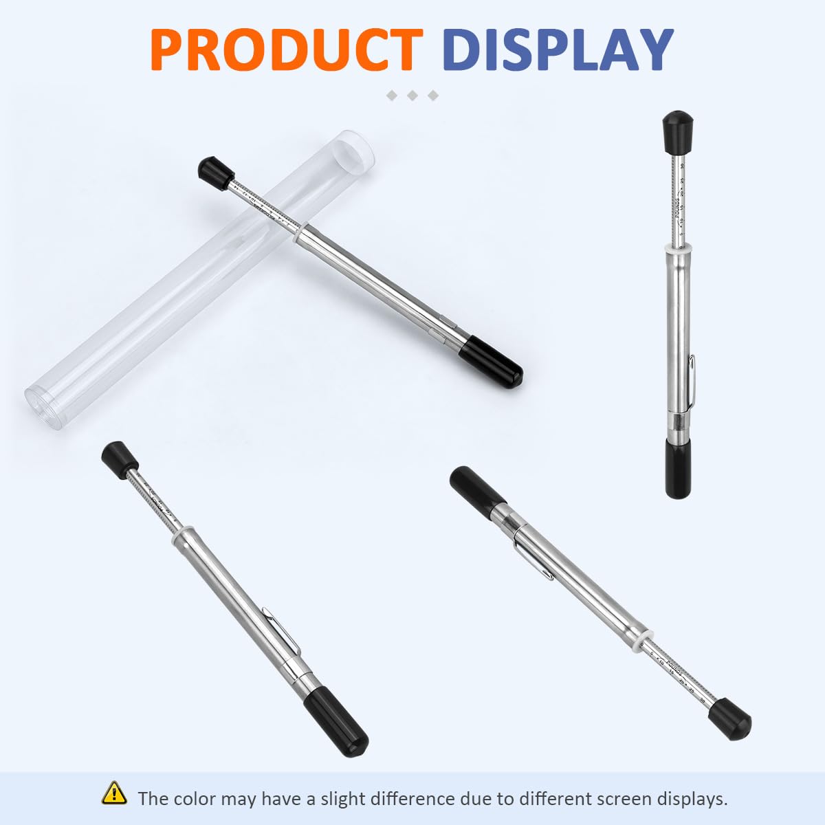 MREEGS Door Pressure Gauge 0-35 Lbs Push-Pull with Plastic Protective Tube