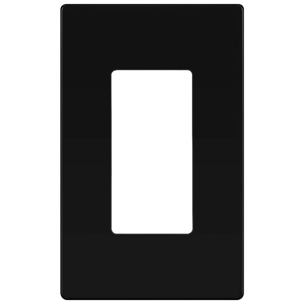 TG 1-Gang Matte Black Screwless Decorator Switch Outlet Wall Plate Cover