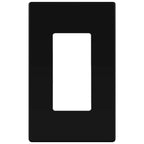 TG 1-Gang Matte Black Screwless Decorator Switch Outlet Wall Plate Cover