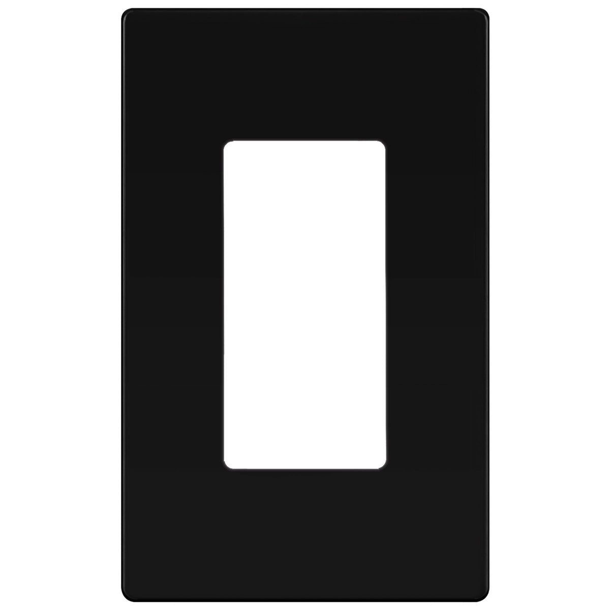 TG 1-Gang Matte Black Screwless Decorator Switch Outlet Wall Plate Cover