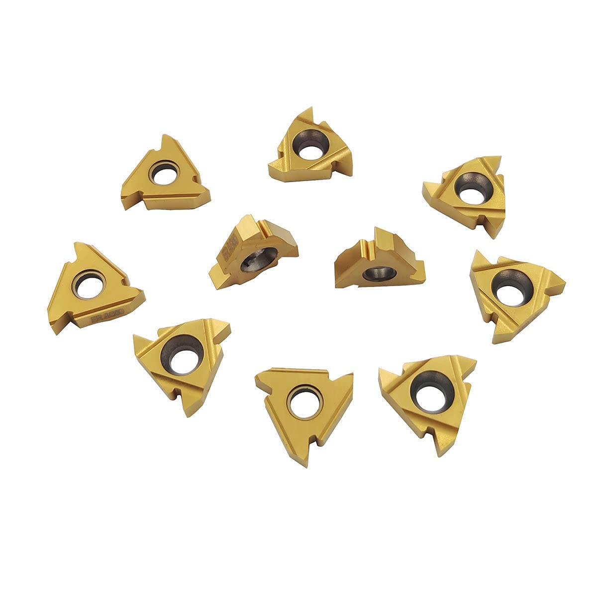 10PCS 16ER AG60 / 16IR AG60 CNC Lathe Indexable Threading Carbide Insert Blade (16ER AG60)