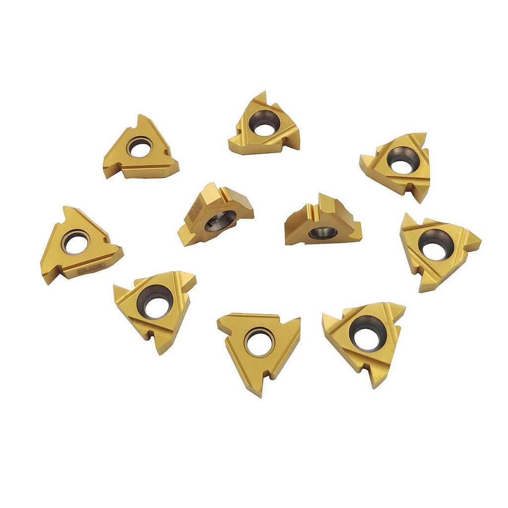 10PCS 16ER AG60 / 16IR AG60 CNC Lathe Indexable Threading Carbide Insert Blade (16ER AG60) (Pack of 2)