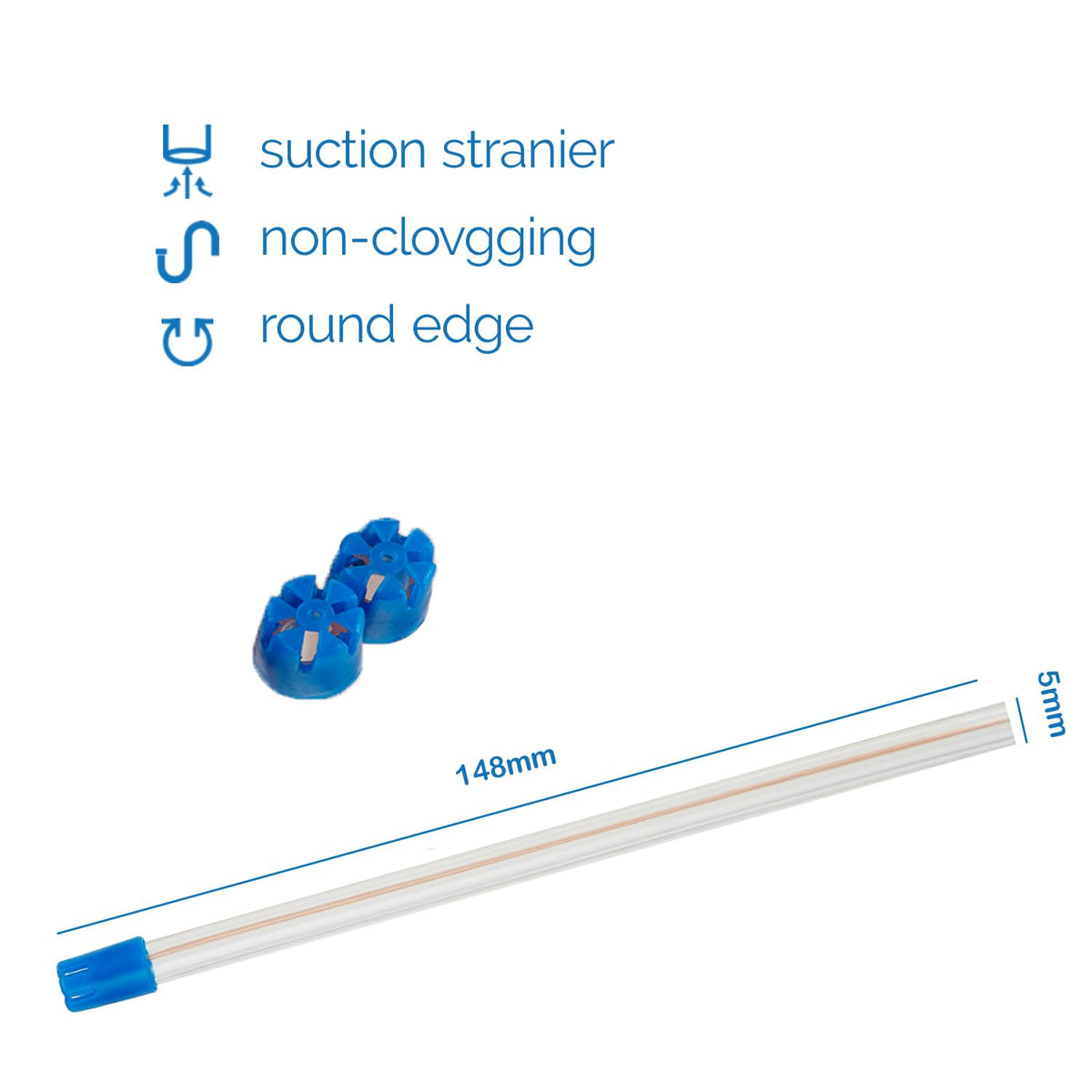 1000pcs Dental Saliva Ejectors, Disposable Suction Tips Flexible Tube