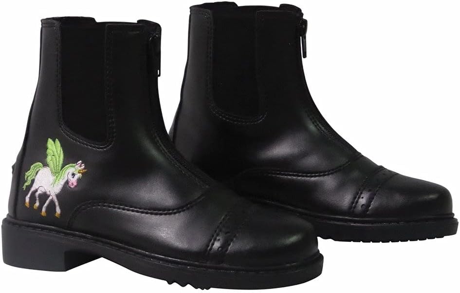 Children's Unicorn Front Zip Paddock Boots