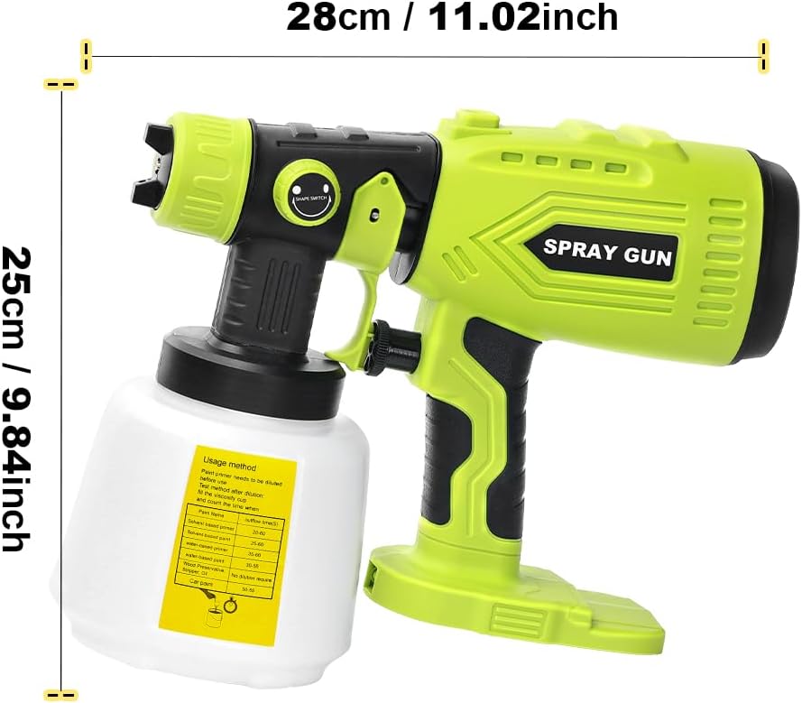 HVLP Paint Sprayer Compatible with Ryobi ONE 18V Battery(Tool Only)