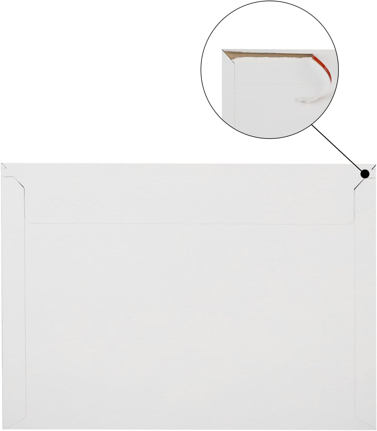 100Pcs 9 x 12 Inch Rigid Mailers Stay Flat Photo Document Mailer Self Seal Cardboard Envelops Mailers White Paper