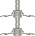VARMHUS Hose Barb Fitting x 3/4"C Trash Pump Adapter Female Camlock,Stainless Steel 316