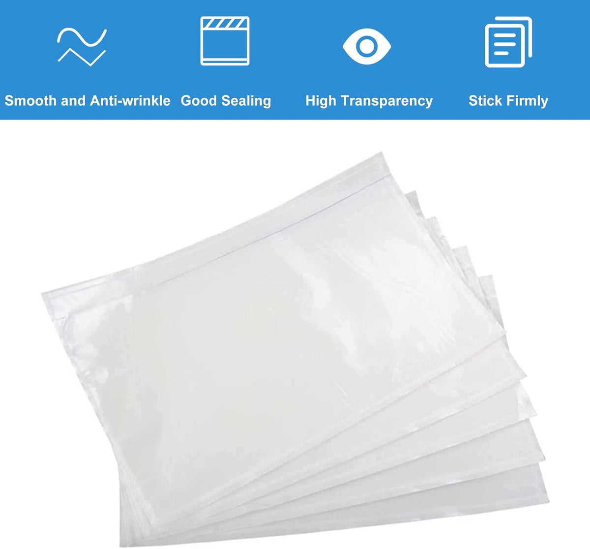 Packing List Envelopes 7.5"x5.5" Pouches Invoice Enclosed Adhesive Bags (500 Pack)