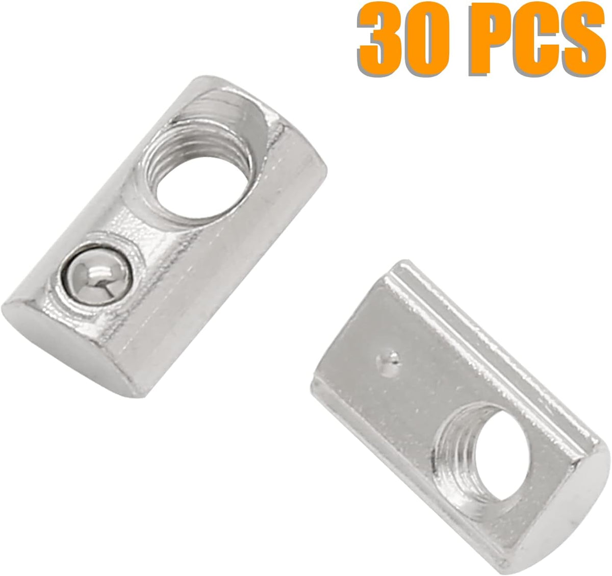 30Pcs M8 Spring T Nut 4040 Extrusion Slot 8mm Nickel Plated