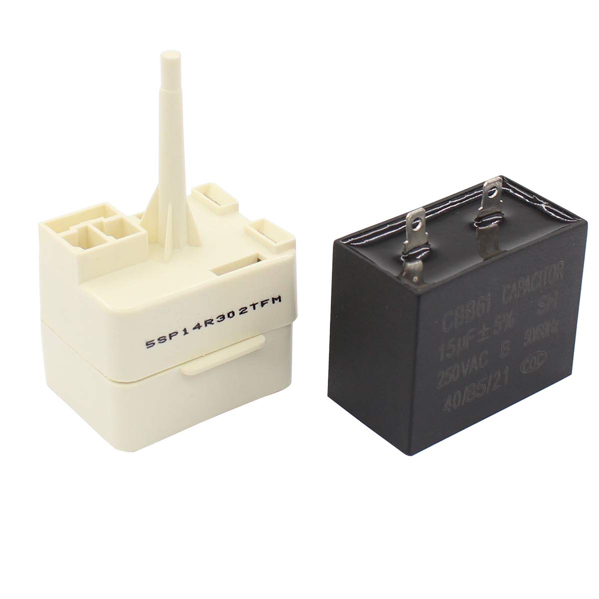 W10613606 Refrigerator Compressor Start Relay and Capacitor