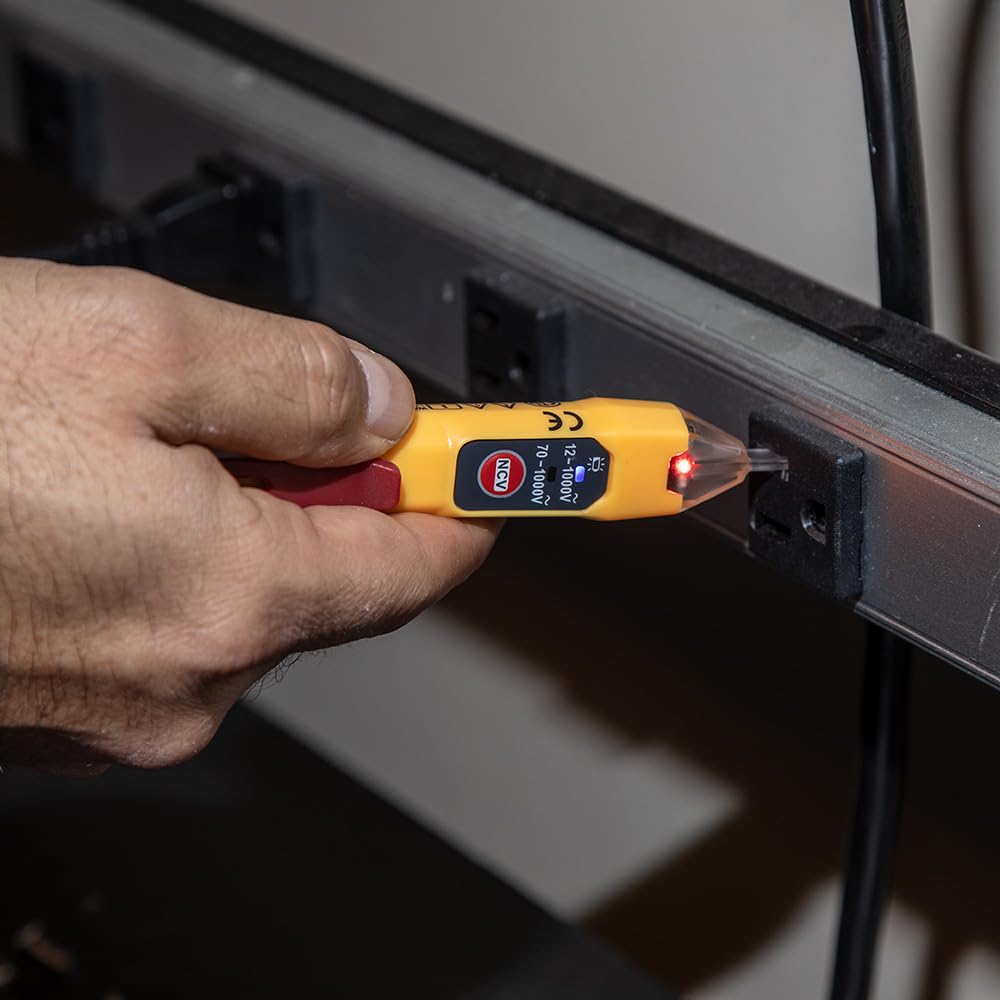 NCVT2P Dual Range, Non-Contact Voltage Tester, 12-1000V AC, Visual and Audible Indicators, Auto Power Off