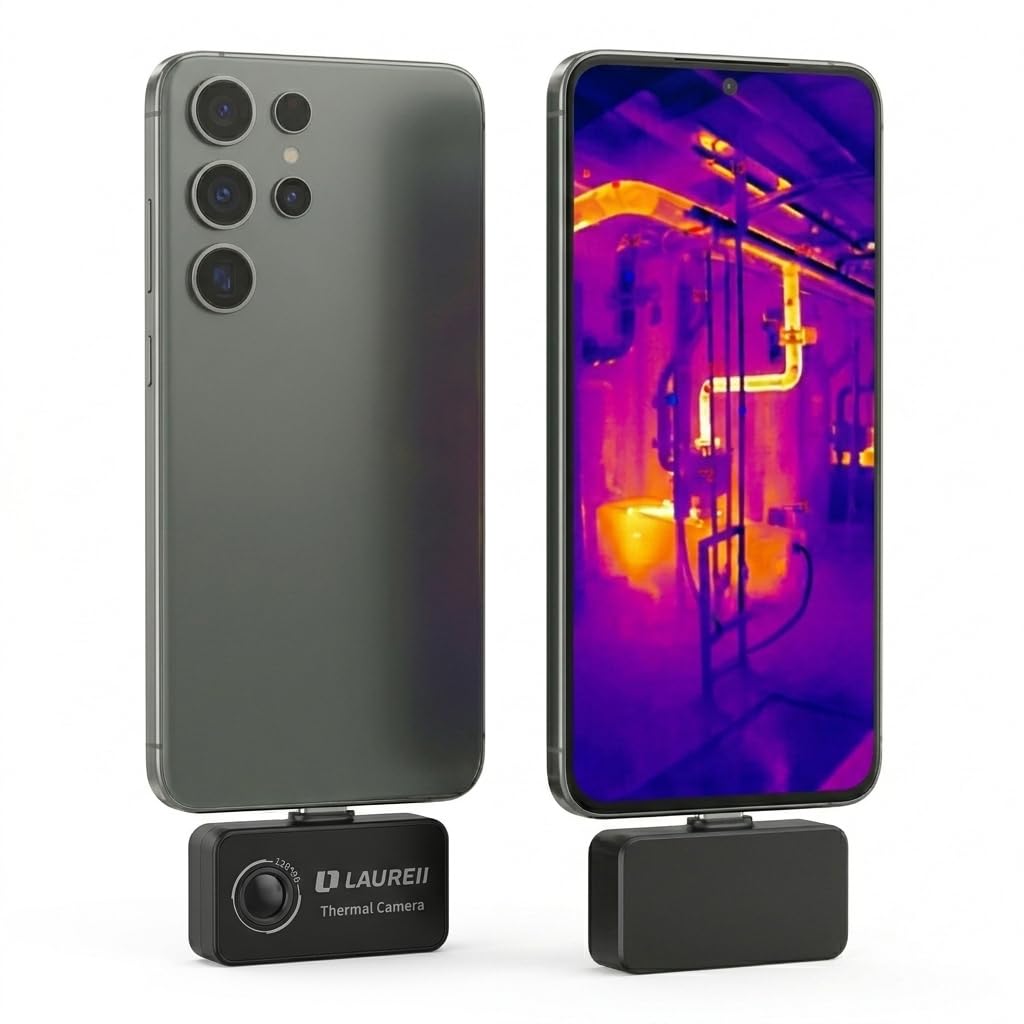 Thermal Camera for Android Type‑C,128×96 IR Resolution Thermal Imaging Camera,Portable Thermal Imager, Plug‑Play