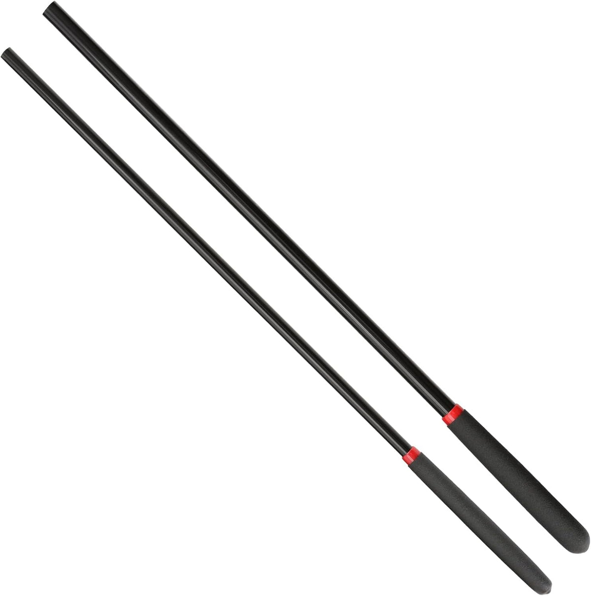 YFCQBB 18-inch Horse Riding Crop Stick 2-Piece Set, Black, 21-inch