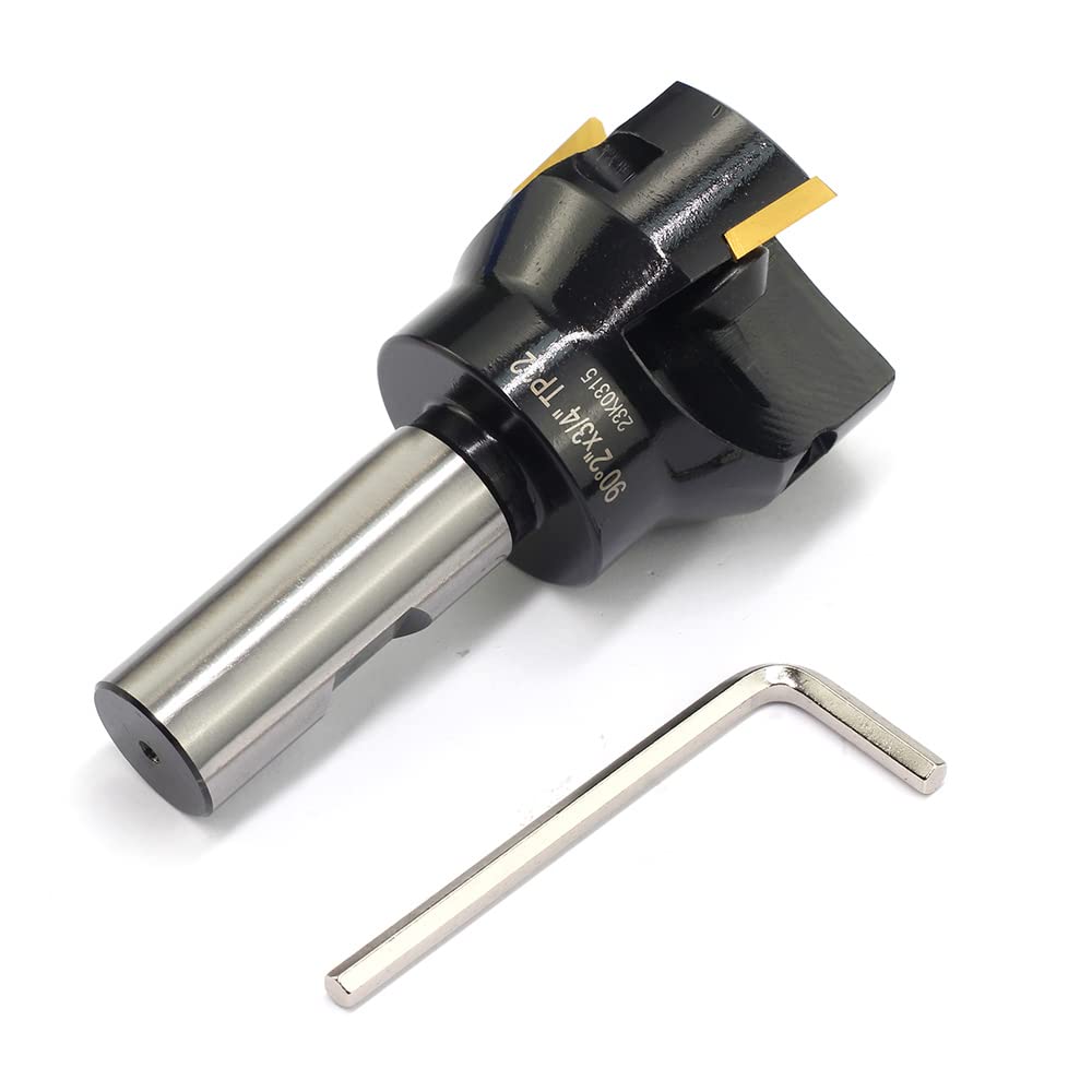 OSCARBIDE Indexable End Mill TP32,3/4" Shank,2" Cutting Diameter,3 Flutes