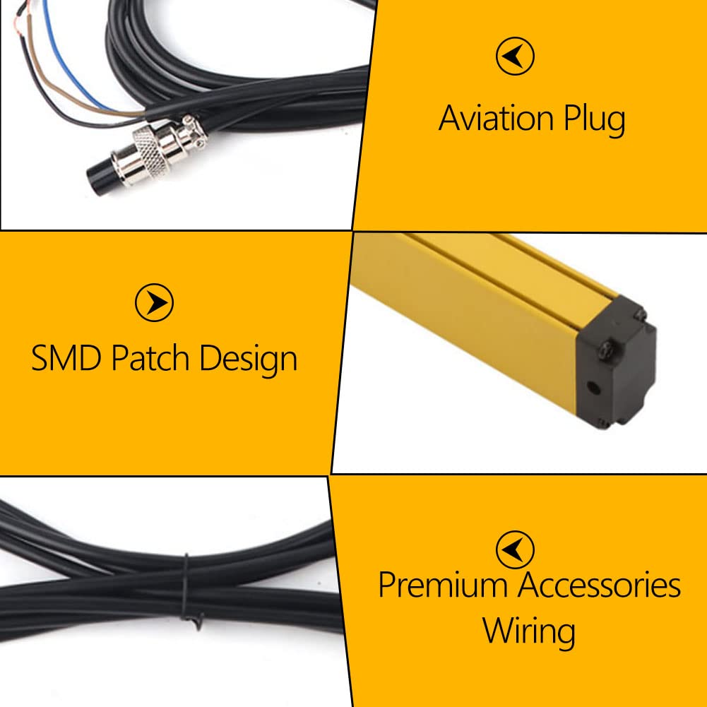 Light Curtain Sensor Switch 12 Beams Safety Light Grating Security Device DC10-30V (BEM1240-C-440NB)