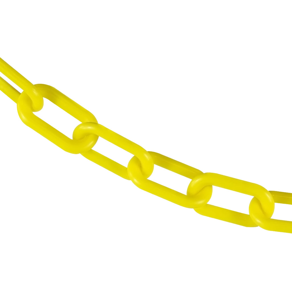 Mr. Chain Plastic Barrier Chain, Yellow, 50 ft Length (50002-50)