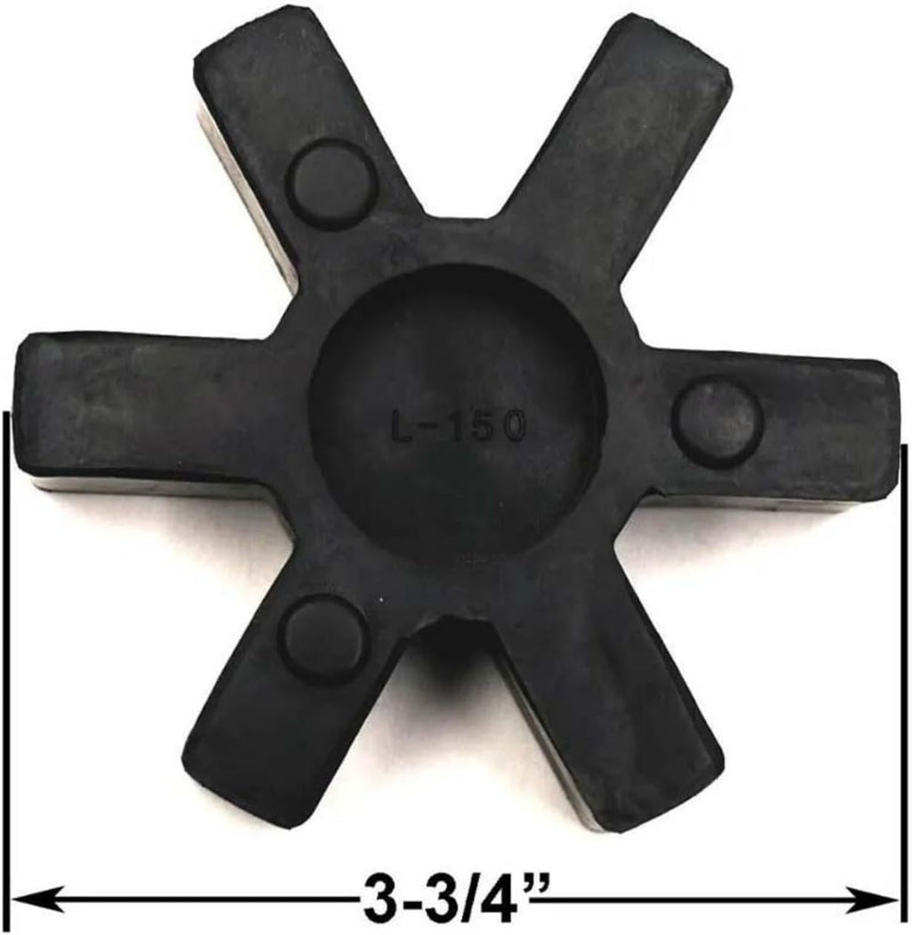 L150 Flexible Rubber Jaw Coupling Inserts 2 Pack Solid Spider Center For Lovejoy L‑150 Industrial Machinery Power Transmission