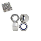 M3‑0.5 Lock Nuts, 300Pcs Stainless Steel Nylock Insert Locking Nuts